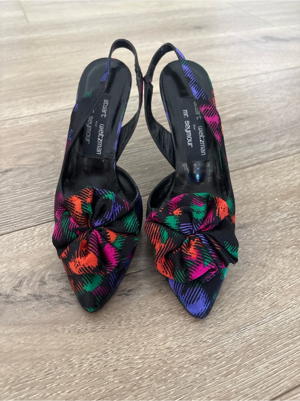 Vintage Stuart Weitzman Matching Heels & Clutch Set | 90s Designer - Picture 8 of 14